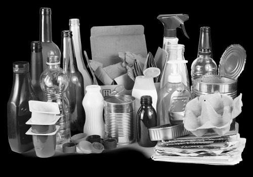 Professional team organizing garage items during clearance in Stockwell